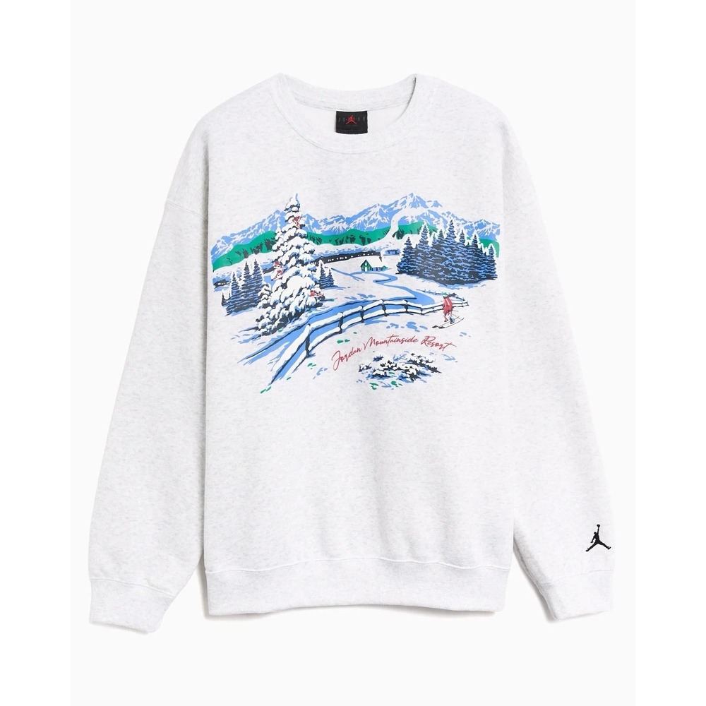 Jordan Brooklyn Winter Wonderland‎ Relaxed Women's Large Sweatshirt Crewneck NWT